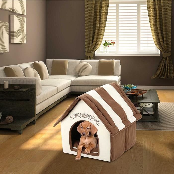 Corbeilles,Lit d'intérieur Portable pour animal domestique Maison pour chien, chat, chien doux, chaud et confortable, niche, tapis