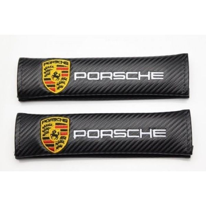 2 x protege ceinture fourreaux Porsche look carbone deluxe