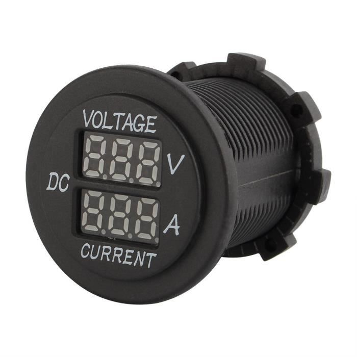 Drfeify Voltmètre Ampèremètre Voiture moto DC 12-24V double LED voltmètre numérique ampèremètre ampèremètre voltmètre