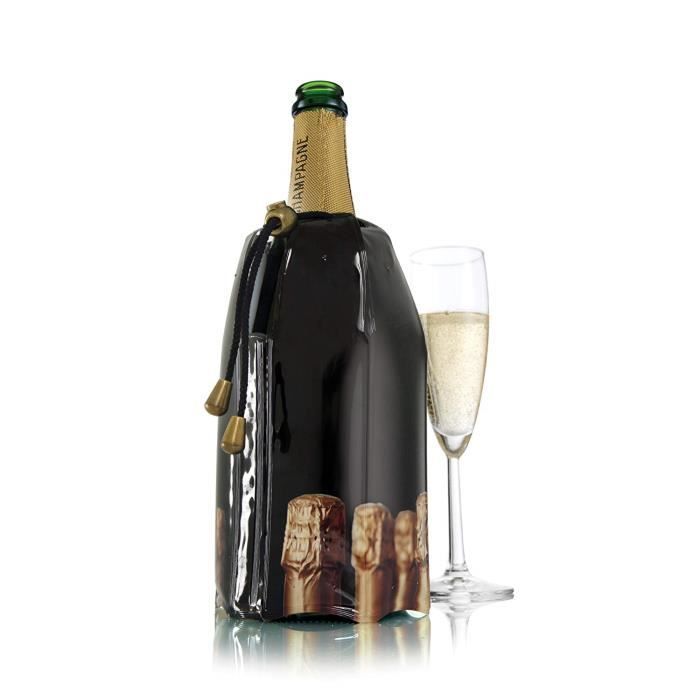 Vacu Vin 38854606 Active Cooler Refroidisseur de Champagne Motif Bouteille Nylon Multicolore 18 x 12 x 12 cm