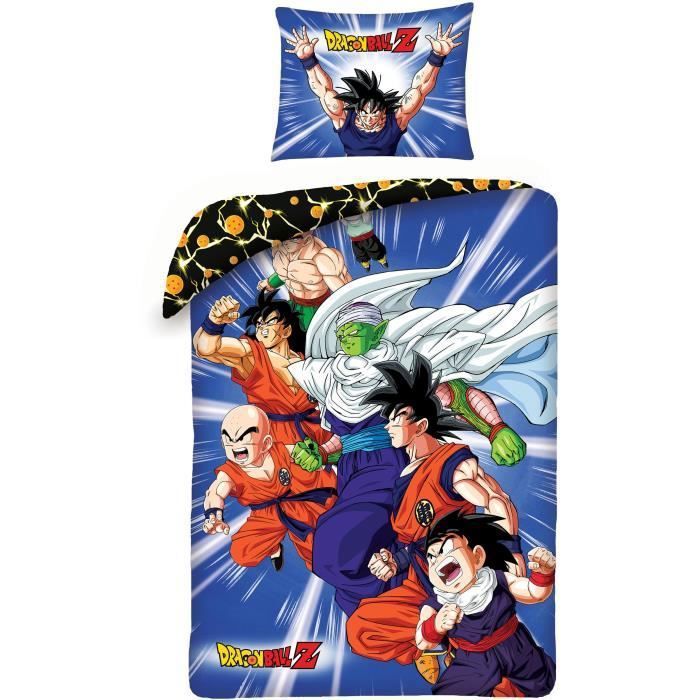 Parure de couette enfant coton Goku Dragon Ball Z Manga
