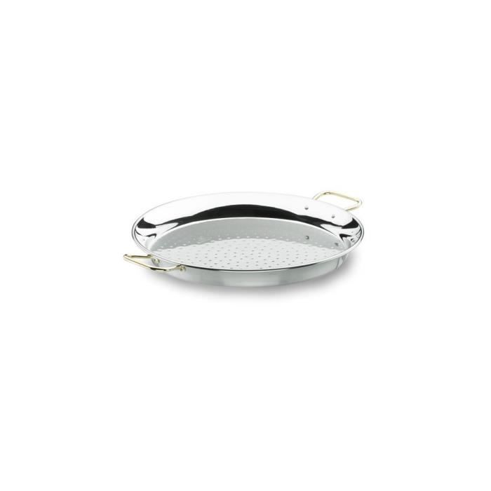 Plat à paëlla en inox 18/10 de 38 cm de diamètr...