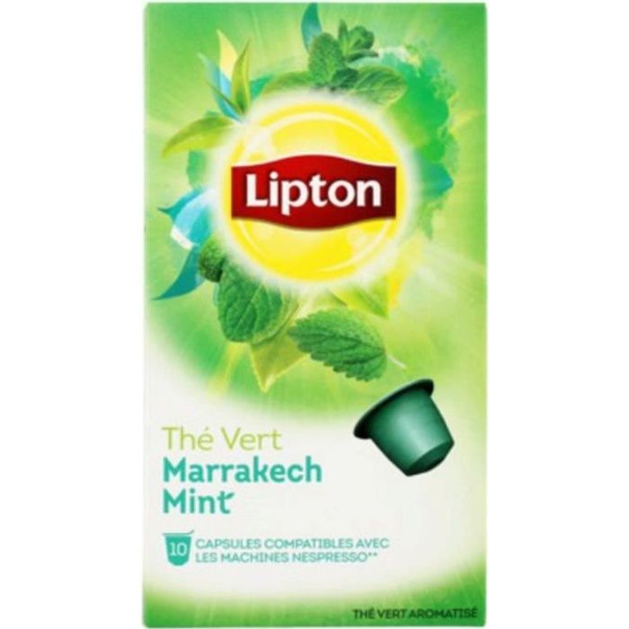 LIPTON Thé vert Marrakech Mint x10