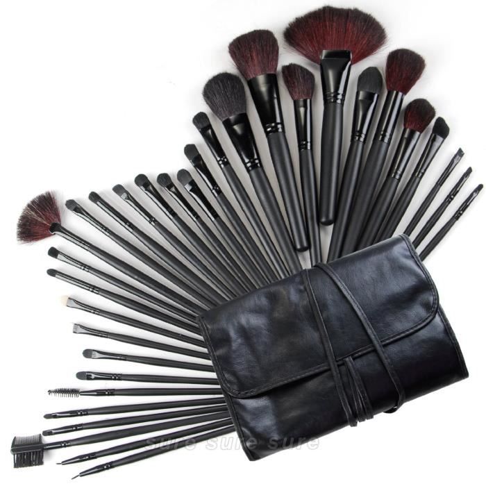 Kit de 32 pinceaux de maquillage NOIR