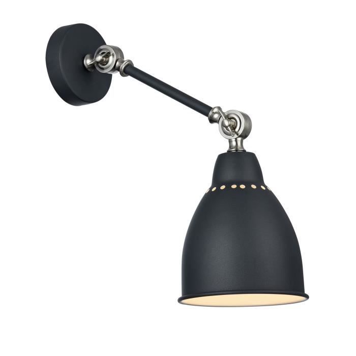 Applique Maytoni, Moderne, loft, en Métal couleur noir, abat-jour en Métal couleur noir, 1 ampoule, excl. 1x E27 40W 220V