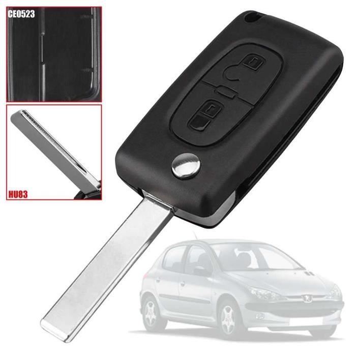 OCIODUAL Télécommande Coque CE0523 HU83 Clé PLIP 2 Bouton pour Citroen C2 C3 C4 C5 C6