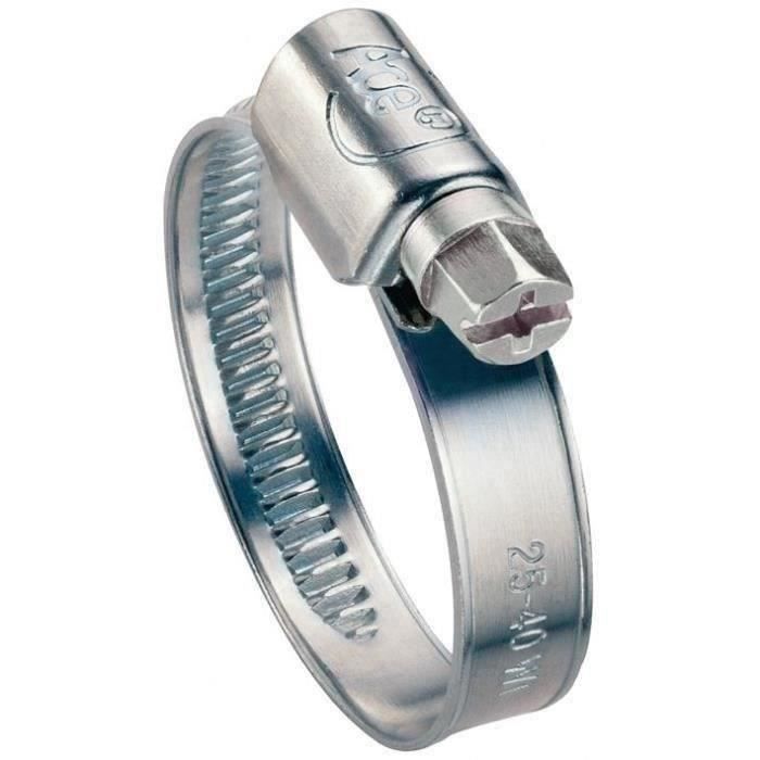 Colliers inox - 13 mm - D: 14 à 22 mm - lot de 2