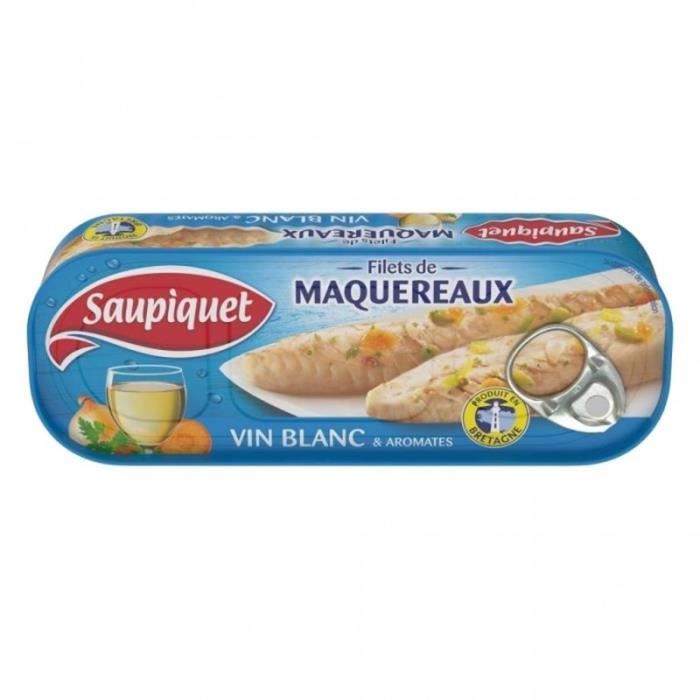 Saupiquet Filets de Maquereaux Vin Blanc & Aromates 176g (lot de 5)