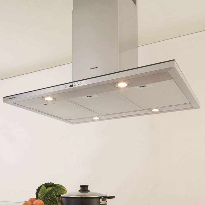 Hotte cuisine Silverline en ilot CALIFORNIA inox 90 cm Cuisissimo