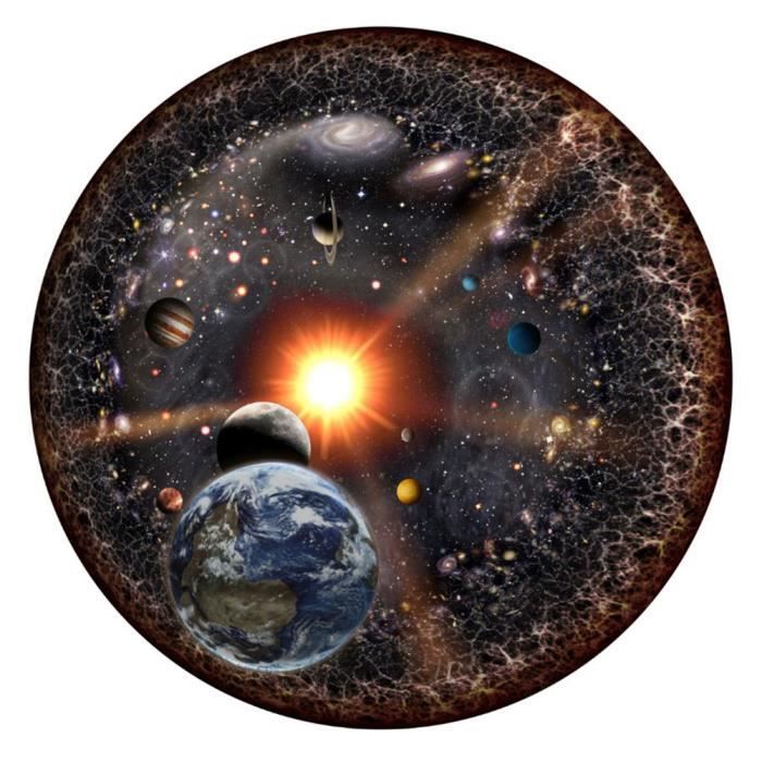 1000 pièces Rondes Puzzle Univers système Solaire Planète Terre Soleil avec Les Enfants Adultes Jeu Toy015