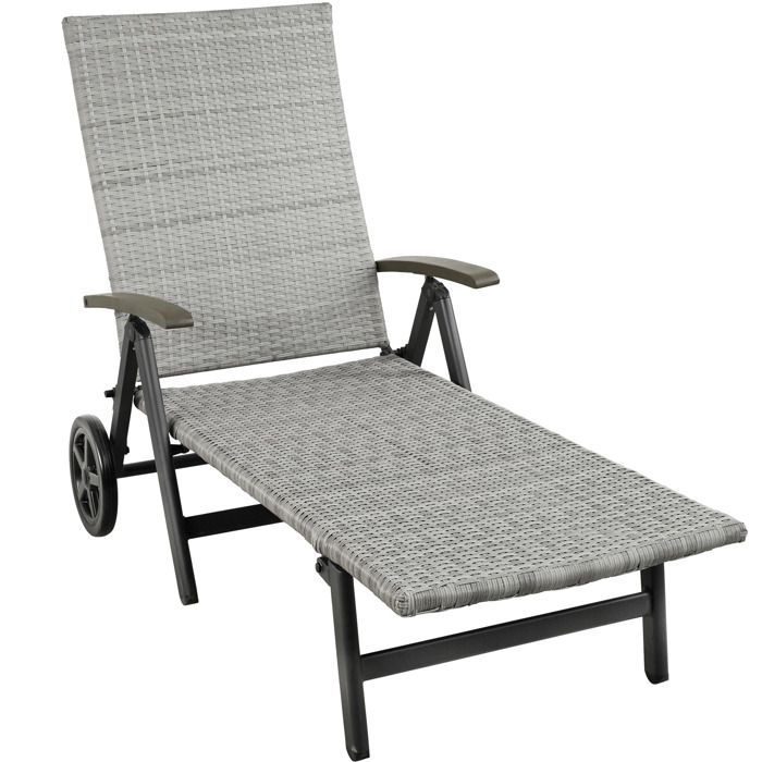 Bain de soleil avec roulettes AUCKLAND - gris clair