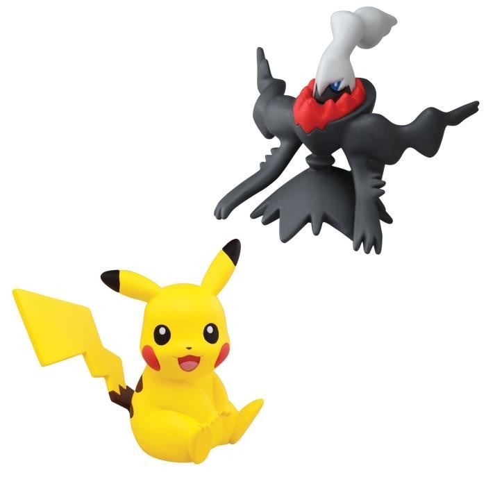 POKEMON Pack 2 Mini Figurines, Pikachu vs. Darkrai