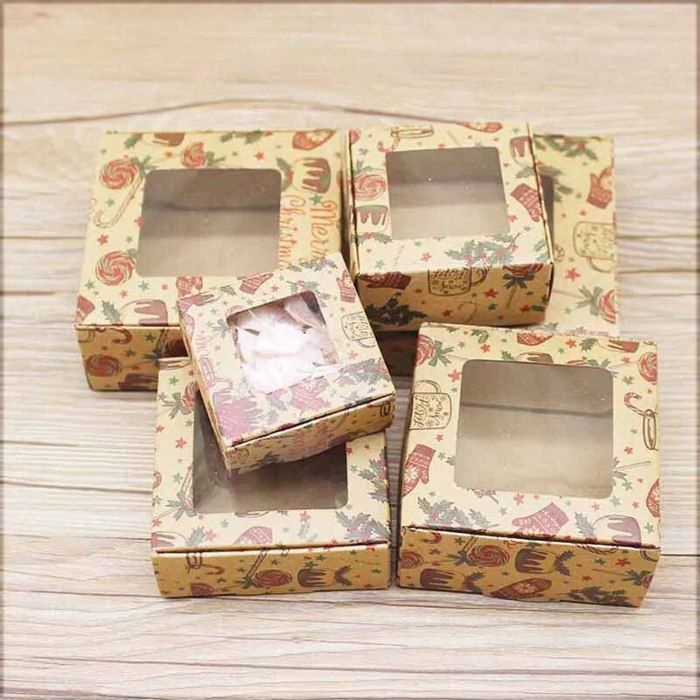 100 Pièces Boîtes Cadeaux Oreiller 9x6.5x2.5cm Papier Kraft Vintage Avec Corde - Emballage Mariage Noël