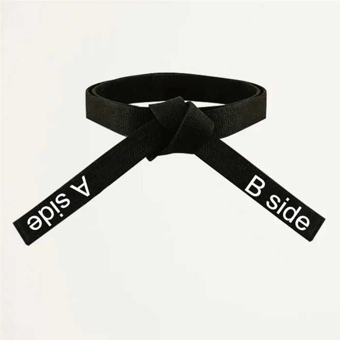 Ceinture Noire Brodée Personnalisée Karaté Taekwondo – Largeur 2 Pouces Arts Martiaux Judo