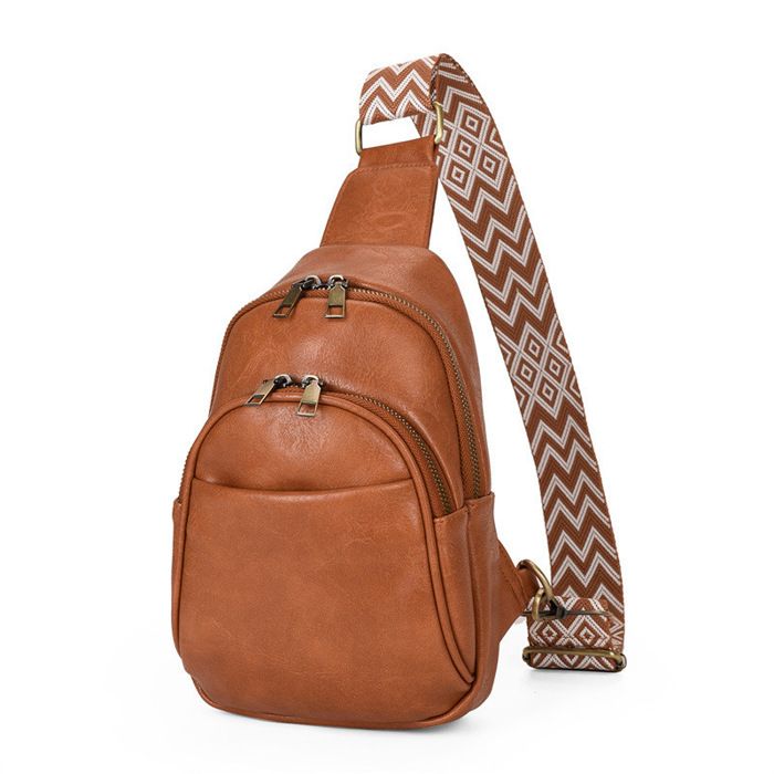 Kasgo Grand Sac De Poitrine Femme Antivol Convertible - Sac Bandoulière Cuir PU Élégant Avec Bretelles Réglables Pour Voyage Et Quotidien