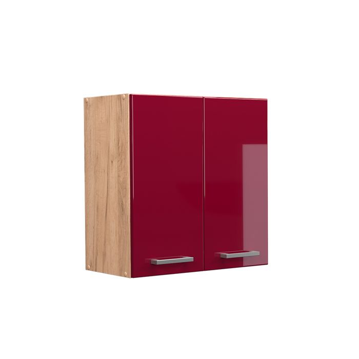 Elément haut de cuisine R-Line 60cm Rouge brillant/Chêne de force doré Vicco 37144