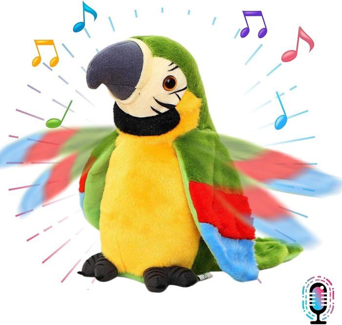 Perroquet Parlant En Peluche,Electrique Peluche Perroquet,Jouet En Peluche De Perroquet Parlant