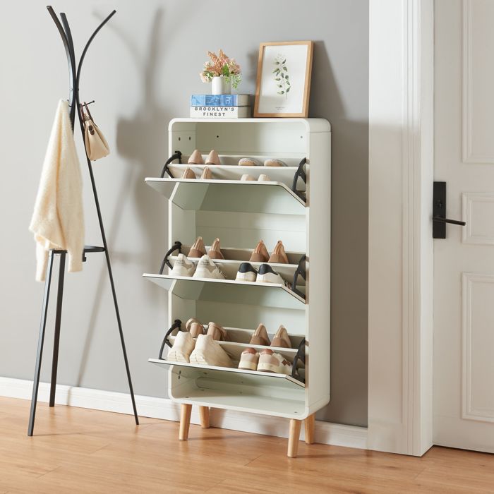 Meuble à chaussures Aure 134 x 63 x 24 cm blanc