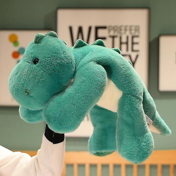Peluche dinosaure lestée et anxieuse coussin décoratif mignon idéal pour garçons et filles 30 cm dinosaure vert