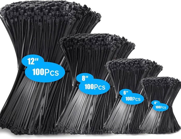 Colliers De Fixation 360 X 4,5 Mm Noir – Lot De 100 Attaches Câble