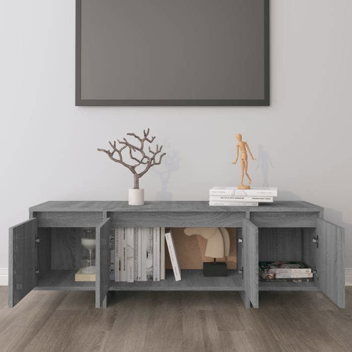 Meuble TV/Hi-Fi - mango - sonoma gris - 120x30x40 5 cm - bois dingénierie M1793