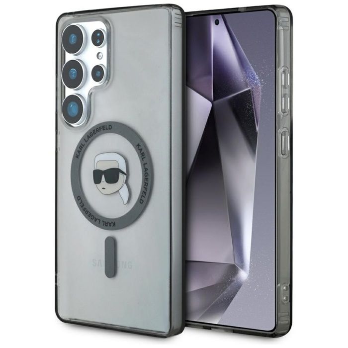 Coque Téléphone - KARL LAGERFELD - Samsung Galaxy S25 Ultra - Noir - MagSafe - Protection optimale