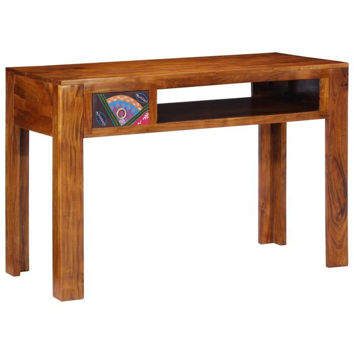 MGH - NEUF Bureau à domicile Table de travail 110x50x73 cm en bois massif dacacia ll175