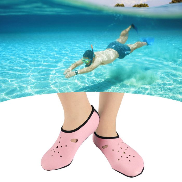 OMABETA Chaussettes de plongée épaisses antidérapantes pour équitation sportive en eau Rose