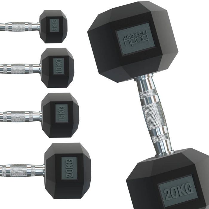 Bad Company Haltères Néoprène 0,5kg à 5kg - Petits Haltères Courts Antidérapants Pour Fitness Maison