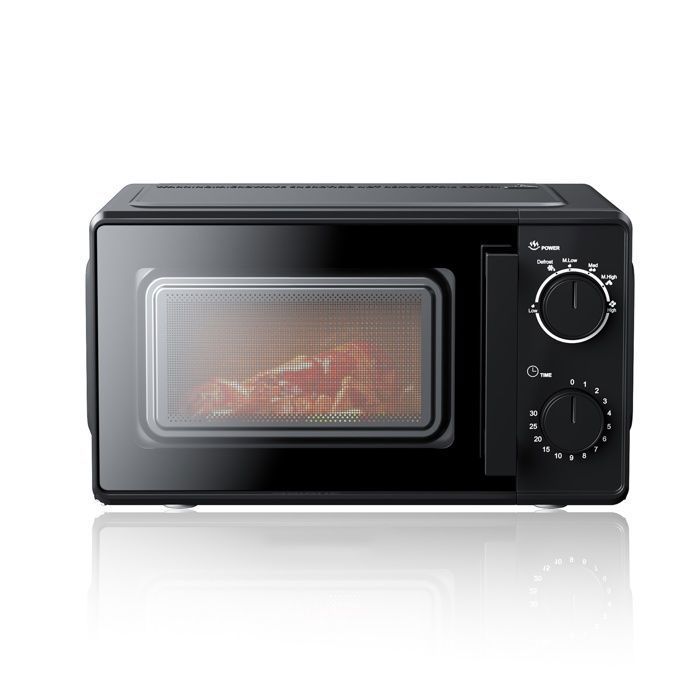 Micro-ondes 20 litres 700 W deux boutons minuterie 30 minutes noir