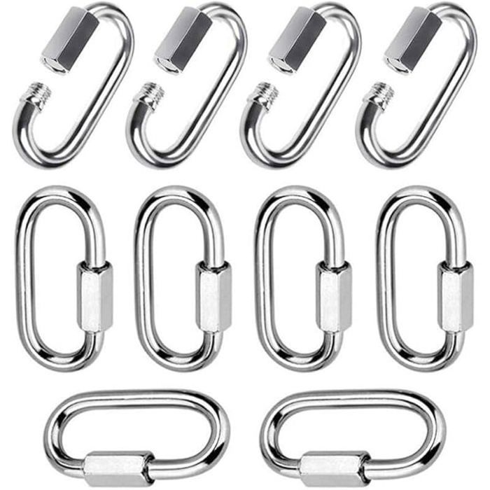 Mousquetons Pour Pompe à Touret – Zamak Nickelé – Lot De 4 Pièces – Pour Fixation, Bricolage