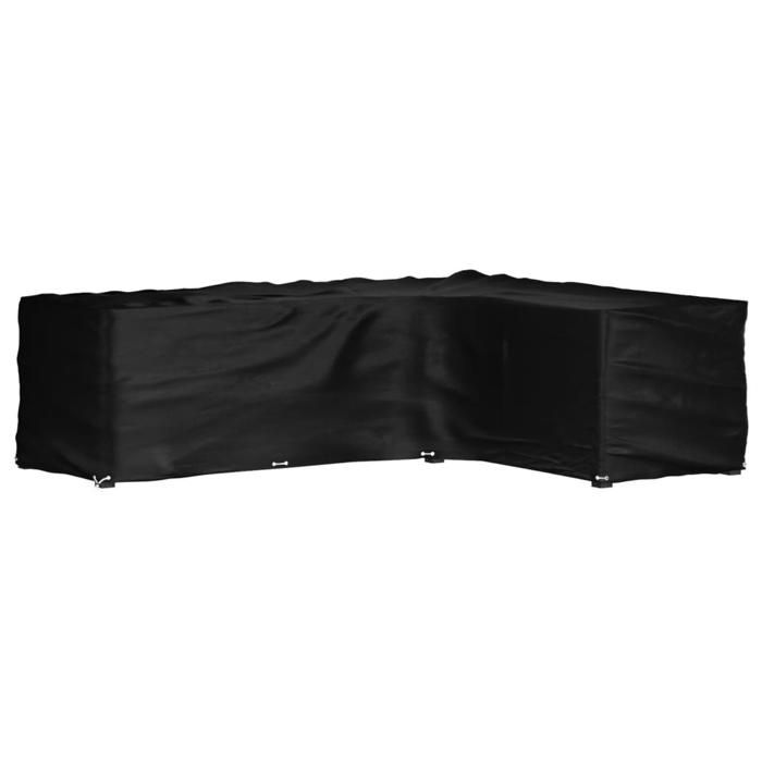 vidaXL Housse de salon de jardin Forme L - 16 œillets