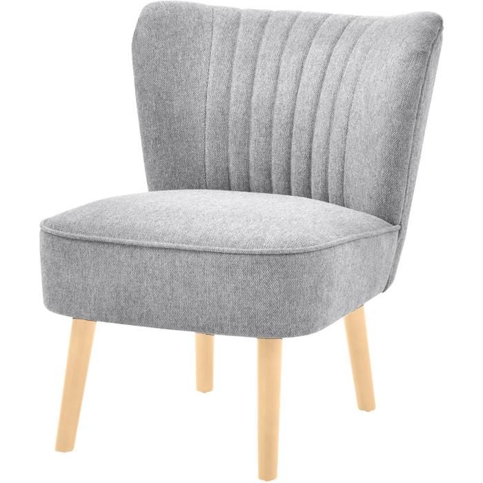 Fauteuil MARCEL Gris Anthracite - assise Tissu pieds Metal Noir Fauteuil MARCEL Gris Anthracite - assise Tissu pieds Metal Noir