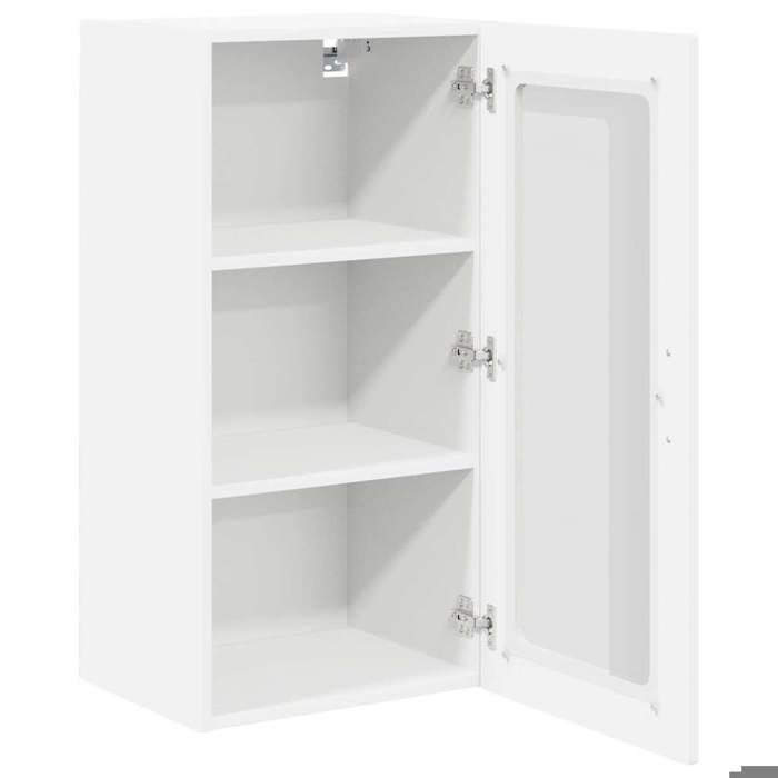 Moderne Armoires suspendues avec porte (2 pièces) SWEETY Placards cuisine Blanc 40x31x80 cm BB315