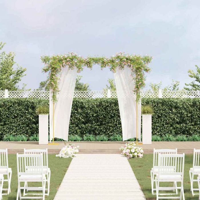 Arche - arceau Vidaxl Arche de mariage Doré 338 x 35 x 300 cm Acier