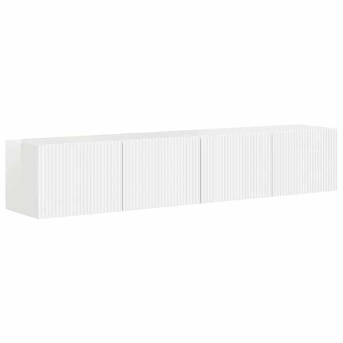 Saison Soldes Meuble TV mural 2 pcs - SARAZYJ - Armoires TV flottante - Blanc Brillant 60x31x29.5 cm MM6368