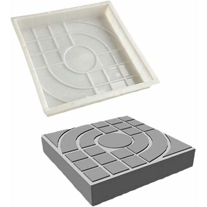 Moule à pavés pour brique béton pierre carré pour dalles jardin pelouse pavés allées routes 25 x 25 cm