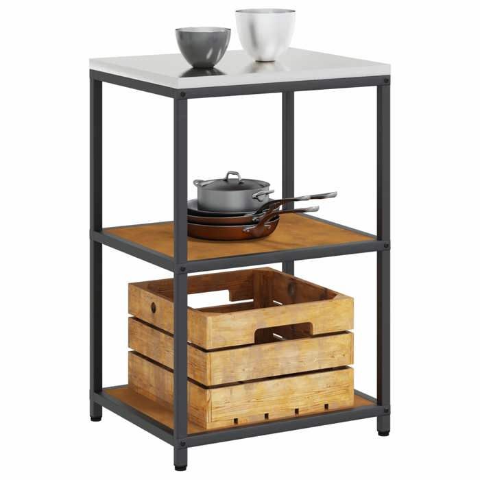 ShieldPro®Armoire de cuisine - CLOUD - Placard/BUFFET de cuisine avec étagère Rouillé 60x50x92 cm Acier 5239383