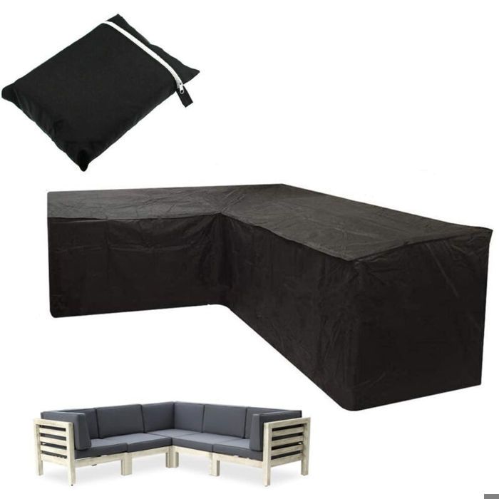 Housse Protection Canapé Dangle Imperméable Housse Salon de Jardin Angle Exterieur Housse de Canapé Jardin Résistant à la Poussi...