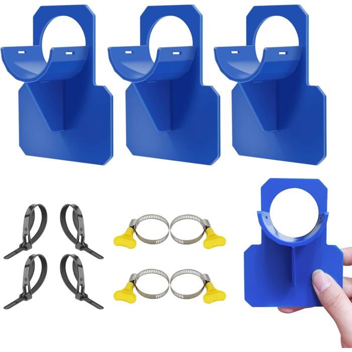 Lot de 4 supports de tuyau de piscine avec anti-perforation