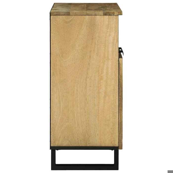 Beige Commode Salon CHIC Buffet bas/Cabinet 1 PC Marron 60x33x75 cm bois de manguier massif N12800