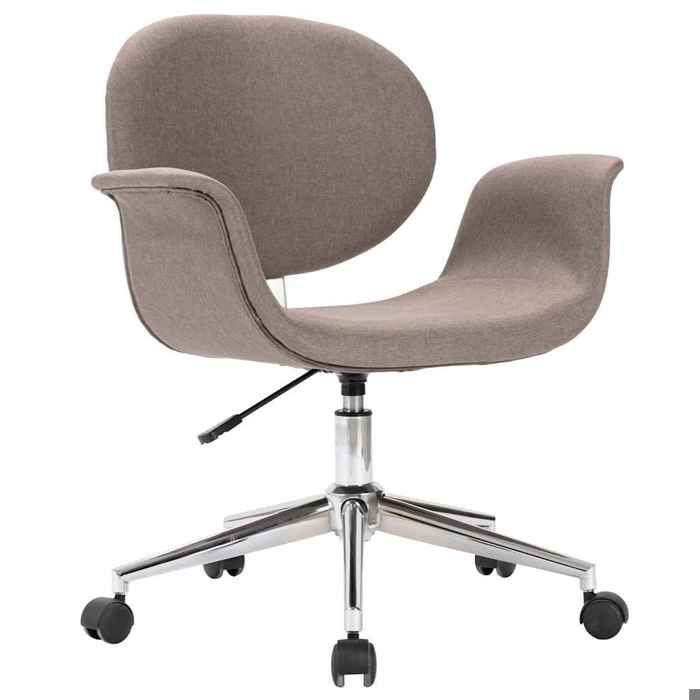 Magnifique Chaise pivotante de bureau Taupe Tissu poids: 12.48kg LL3534