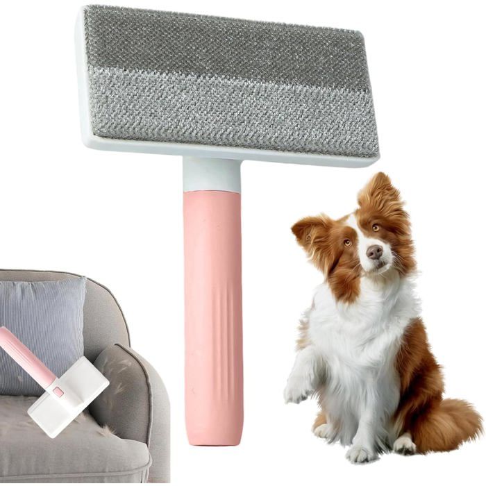 Outil toilettage animal poignée amovible anti‑peluche pour chien chat canapé tapis et literie
