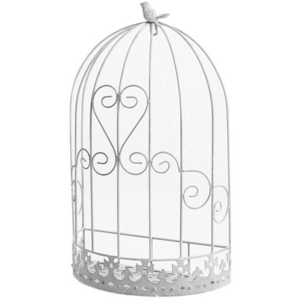 Cage Murale Déco Oiseau En Métal 32x17x53cm