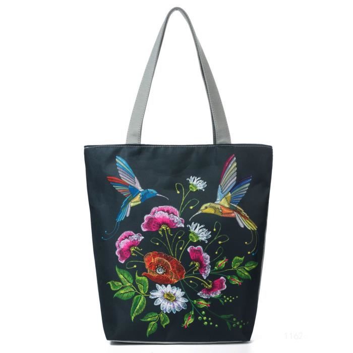 sac cabas fleuri