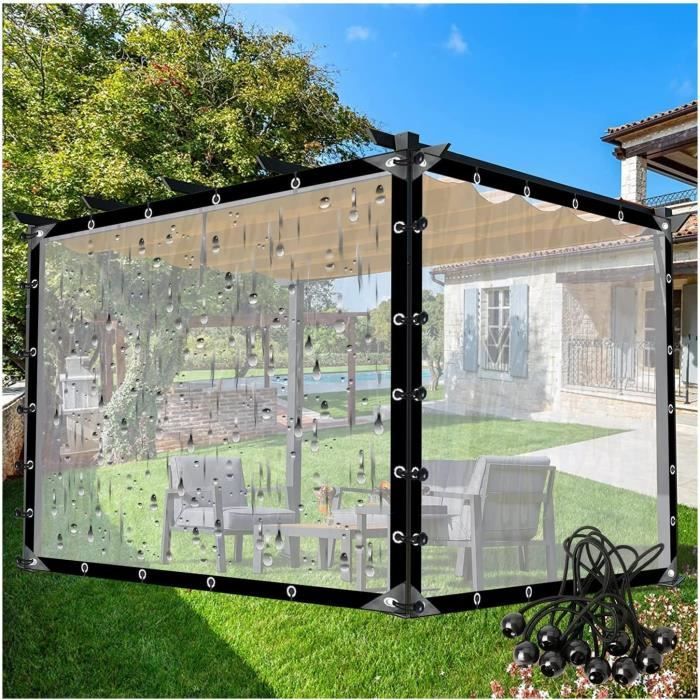 Bâche Transparente avec Oeillets - bache Transparentes Exterieur Plastique  Serre avec Impermeable terrasse bâches de Protection étanche - pour  extérieur Meubles de Jardin Tente - 2x1m : : Jardin