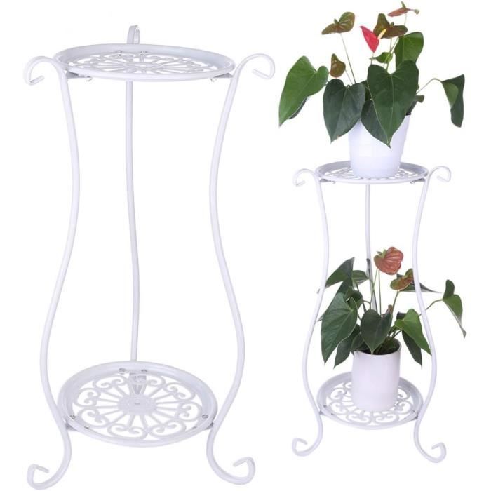 Support De Plantes 5 Étagères Métal Blanc 95cm | Avec Outils De Jardinage | Intérieur/Extérieur