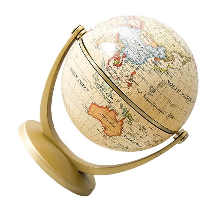 Briquet Vintage Carte Du Monde Globe - Objet De Collection Ancien