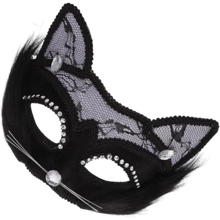 Ensemble Masque Catwoman Et Tour De Cou, Masque Sexy Cat Woman Masque