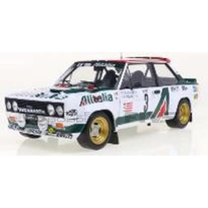 Voiture Miniature de Collection - SOLIDO 1/18 - FIAT 131 Abarth - Rallye Monte Carlo 1979 - White / Red / Green - 1806005